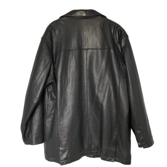 Brandini Mens Leather Coat Jacket - Picture 2 of 10